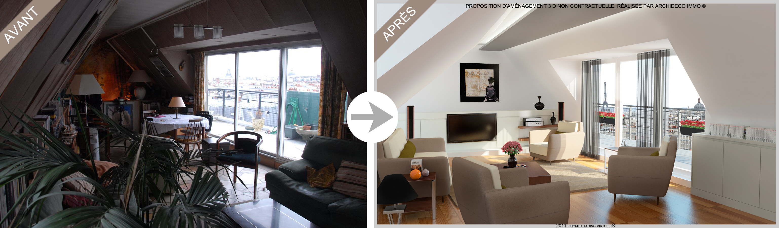 AVANT-APRES - le principe du home staging